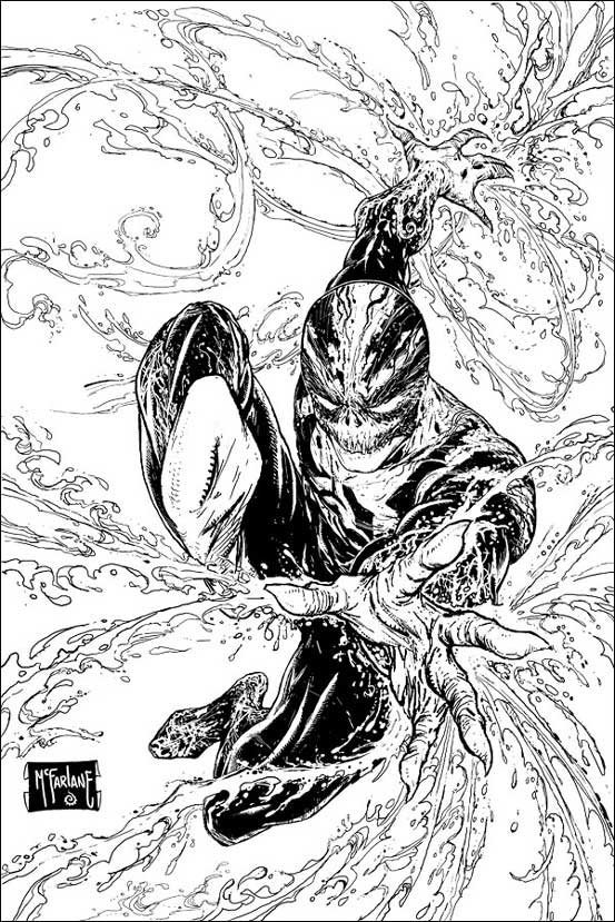 Haunt, der neue Comic-Held aus der McFarlane-Factory erinnert an "Spiderman" und an "Spawn". Copyright by Todd-McFarlane Productions Inc. und Panini-Verlag.